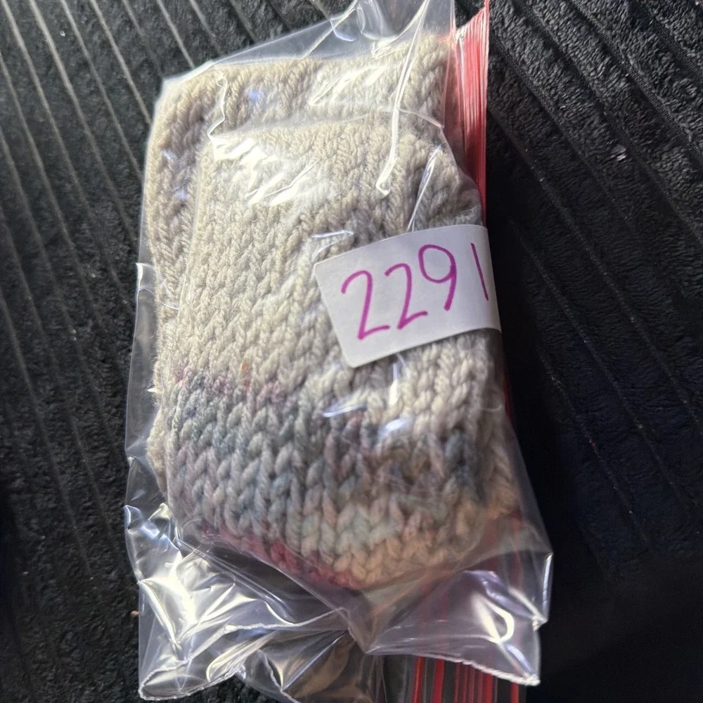 Handmade Knitted Twisted Ear Warmer Headband Cream Blue Pink Adult
